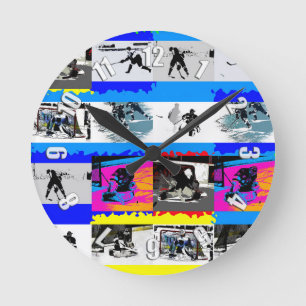 Hockey Player - Ice Hockey Rund Klocka