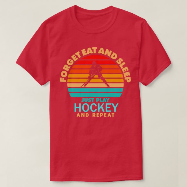 Hockey Player Ice Hockey Team Golie Indoor Sports T Shirt (Design framsida)