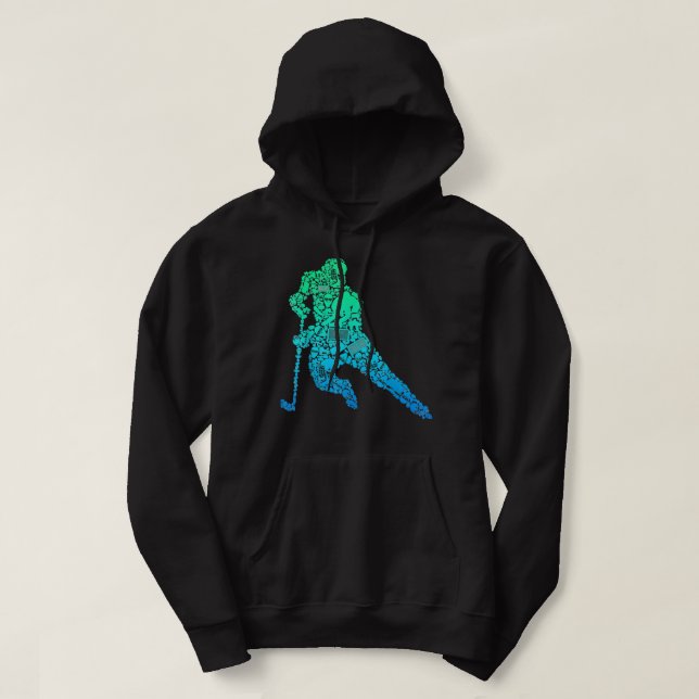 Hockey Player Ice Hockey Youth Manar Kids Boys Ess Hoodie (Design framsida)