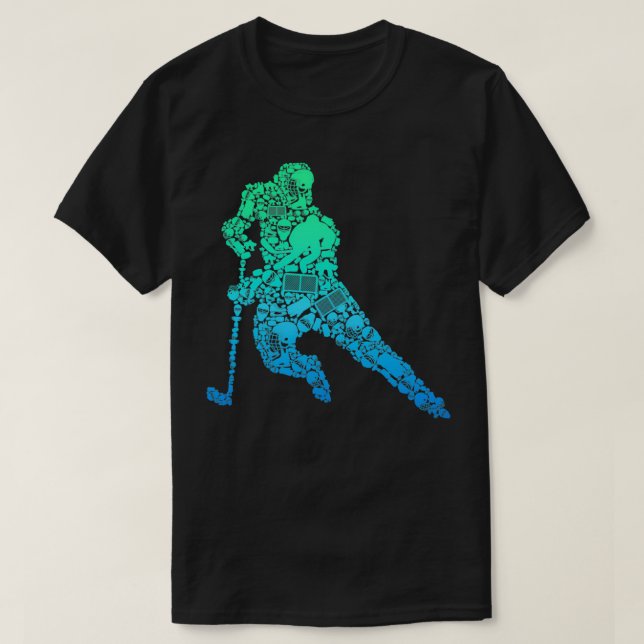 Hockey Player Ice Hockey Youth Manar Kids Boys Lon T Shirt (Design framsida)