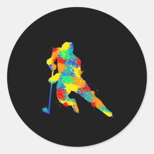 Hockey Player Ice Hockey Youth Runt Klistermärke