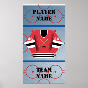 Hockey Player Jersey Poster