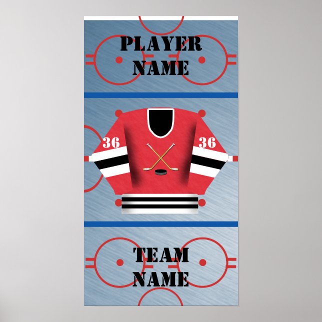 Hockey Player Jersey Poster (Framsidan)