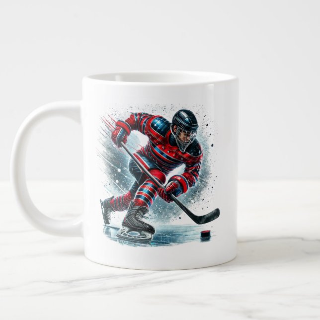 Hockey Player Jumbo  Mugg (Vänster)