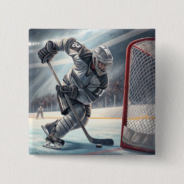 Hockey Player Knapp (Framsida)