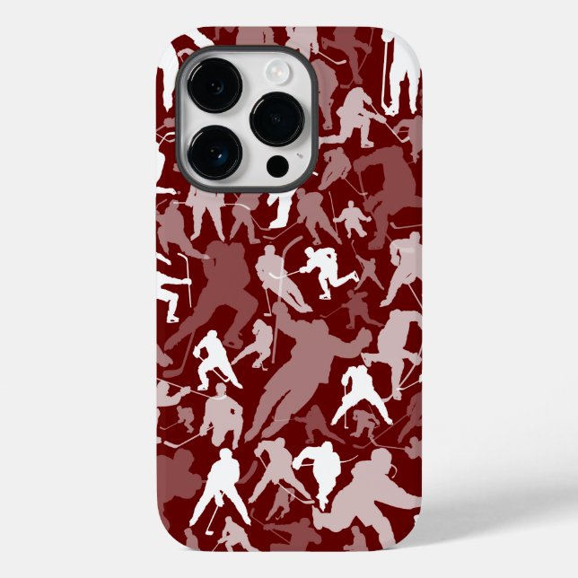 Hockey Player Mönster Fodral-Mate iphone case (Baksida)