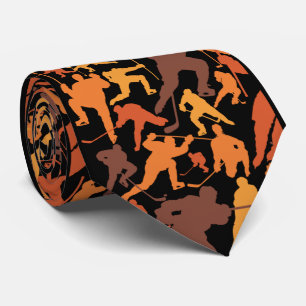 Hockey Player Mönster Neck Tie Slips