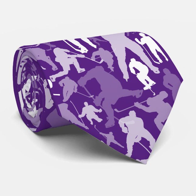 Hockey Player Mönster Neck Tie Slips (Rullad)