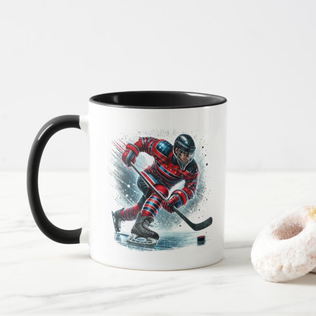 Hockey Player  Mugg (Med munk)