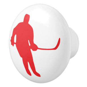 Hockey Player på lådknapp för förband eller andra Knopp