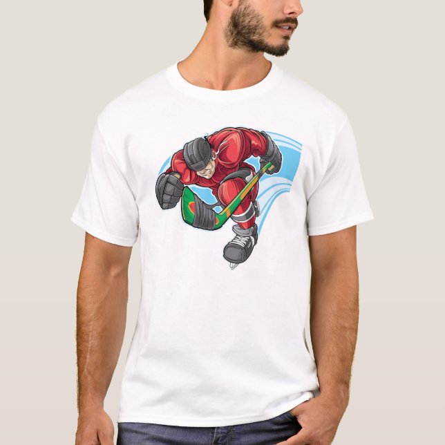 Hockey Player shirt T Shirt (Framsida)