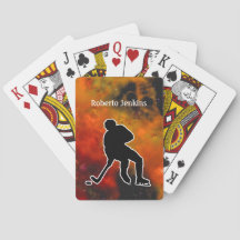 Hockey Player Silhouette-färgstark personlighet