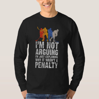 Hockey Player Sports Game Gag Graphic T Shirt