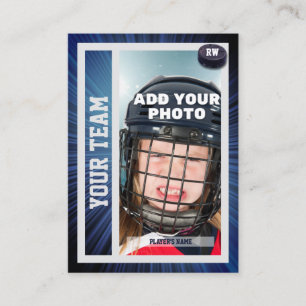 Hockey Player Trading Card Souvenir   Blåraster