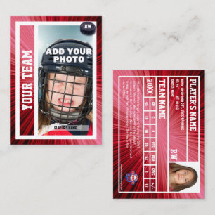 Hockey Player Trading Card Souvenir Röda räkor