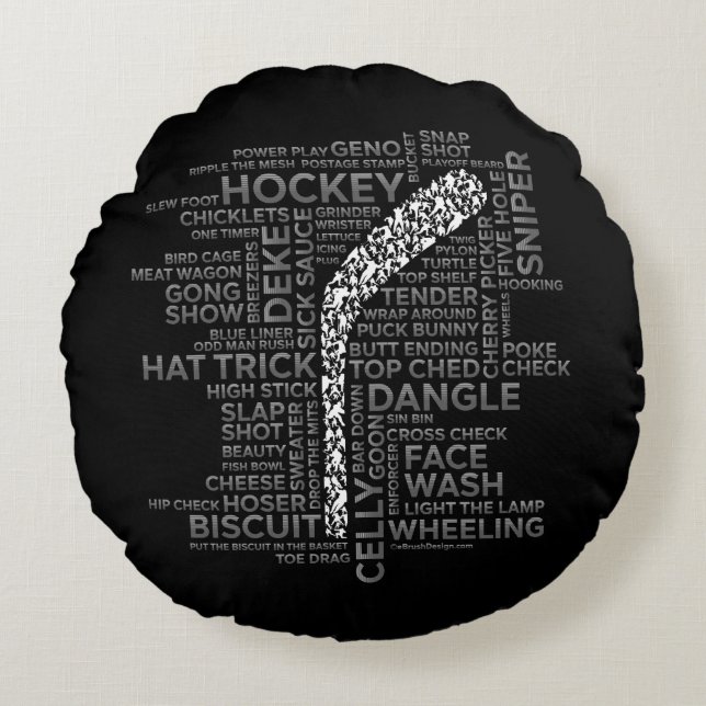 Hockey Players and Slang Rund Kudde (Framsidan)