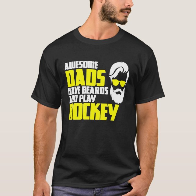 Hockey Playoff Beard Father's Day Saying Hockey Pl T Shirt (Framsida)