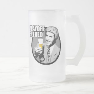 Hockey Playoff Beered Frostat Ölglas