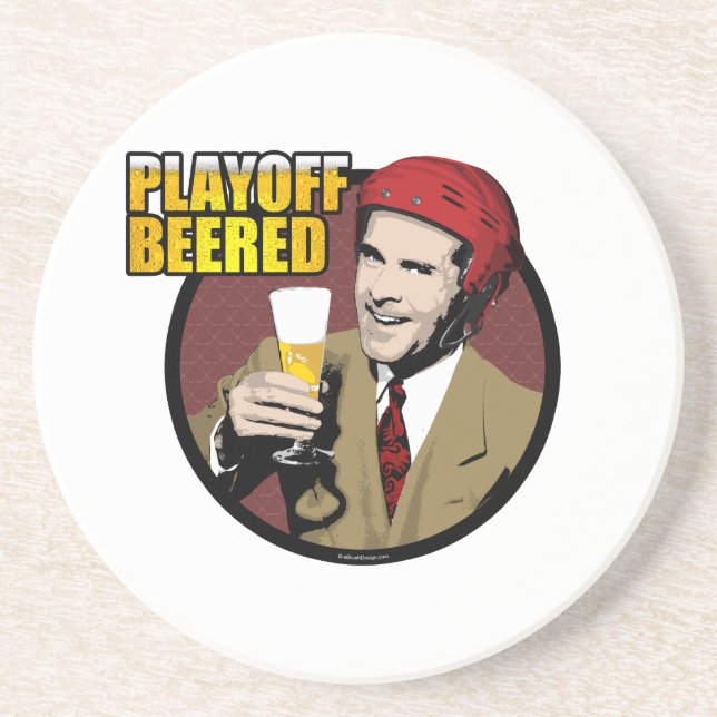 Hockey Playoff Beered Underlägg Sandsten (Framsidan)