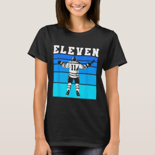Hockey Pojke 11-årsdag Elva Ishockey Födelsedag T Shirt
