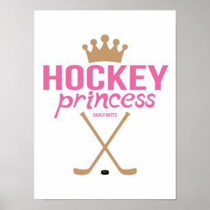 Hockey Princess Rosa Girls Hockey Sticks Poster
