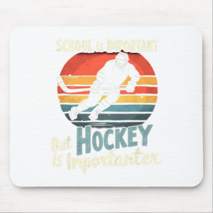 Hockey Prioriteras Framför Skolan Roligt Musmatta
