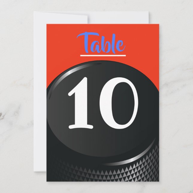 HOCKEY Pub Pub Mitzvah Bordsnummer Sittplatskort (Framsida)