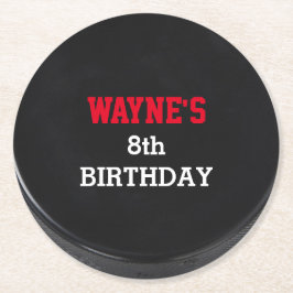 Hockey Puck Kolla Party Underlägg Papper Rund