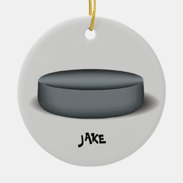 Hockey Puck Photo Ornament (Framsidan)