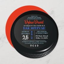 HOCKEY PUCK Pub Bat mitzvah inbjudan