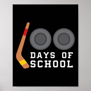 Hockey Puck Stick 100 dagars skollärarpojke Poster