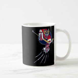 Hockey Puma Lejon Katt Is Djungel Djur Målvakt Log Kaffemugg