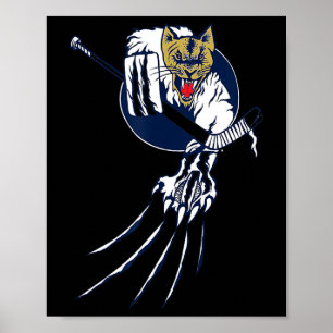Hockey Puma Lejon Katt Isdjur Målvakt Logo Män Poster