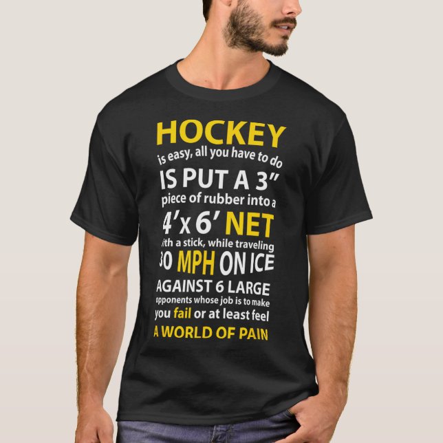 Hockey Quote Hockey är en enkel gåva till För mana T Shirt (Framsida)