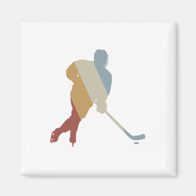 Hockey Retro Stil Vintage (1)  Magnet (Framsidan)