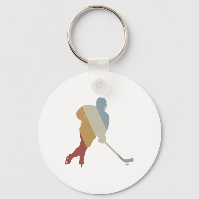 Hockey Retro Stil Vintage (1)  Nyckelring (Framsida)