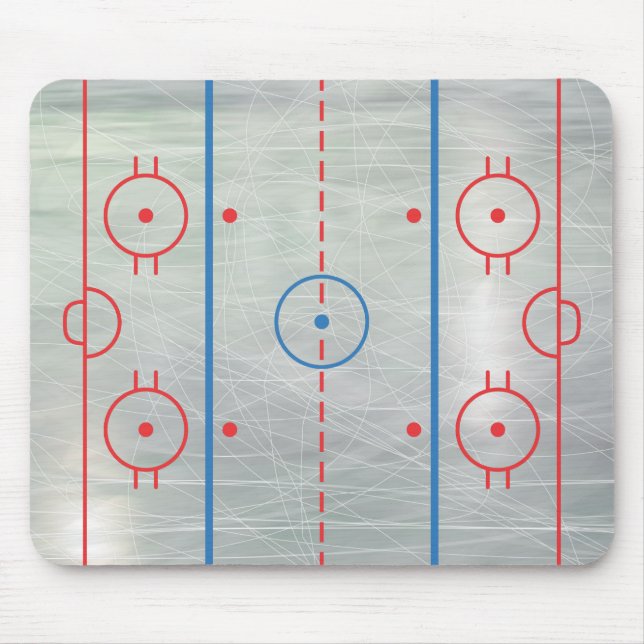 Hockey Rink Ice Mousepad Musmatta (Framsidan)
