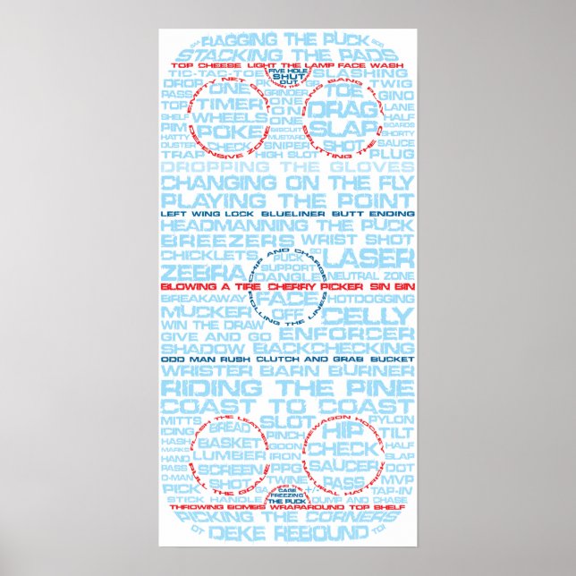 Hockey Rink Typeography Poster (Framsidan)