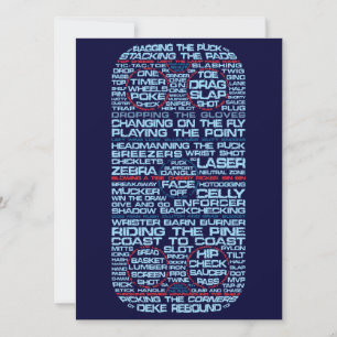 Hockey Rink Typography Party-inbjudningar Inbjudningar
