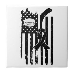 Hockey Rosa Ribbon Breast Cancer Awareness Sport L Kakelplatta