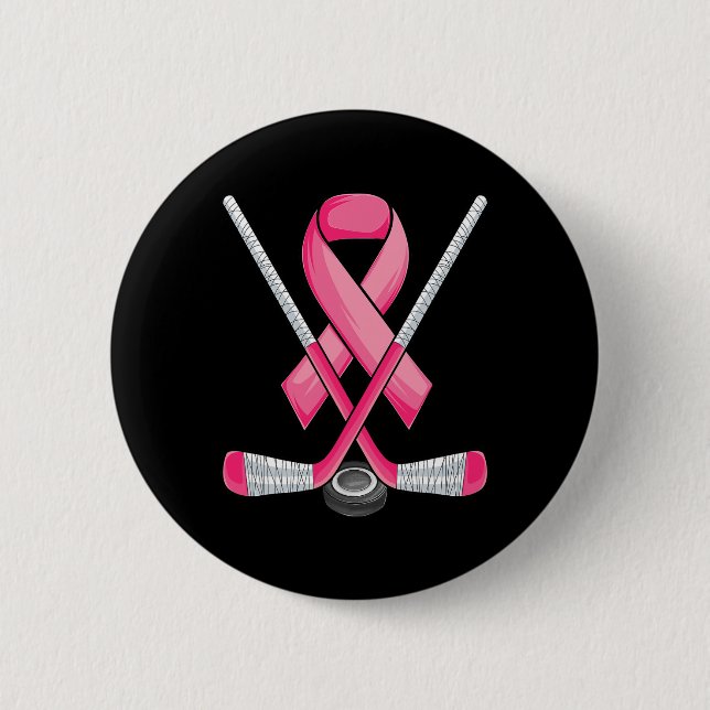 Hockey Rosa Ribbon Breast Cancer Awareness Sport L Knapp (Framsida)