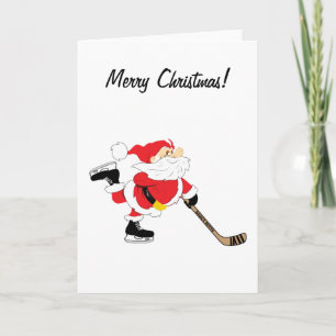 Hockey Santa God jul Card Helgkort