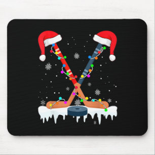Hockey Santa Hat jul Ljus Roligt Sport Boys X Musmatta