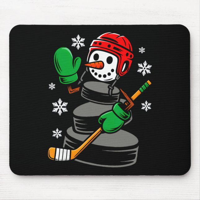 Hockey Santa Hat Snowman Xmas Funny Hockey Lover C Musmatta (Framsidan)