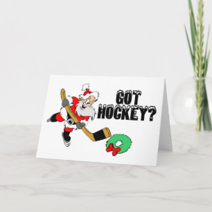 Hockey Santa Helgkort