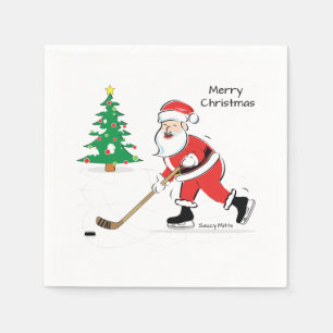 Hockey Santa jul Pappersservett