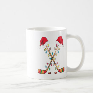 Hockey Santa mössa julbelysning Roligt Sport Xmas Kaffemugg