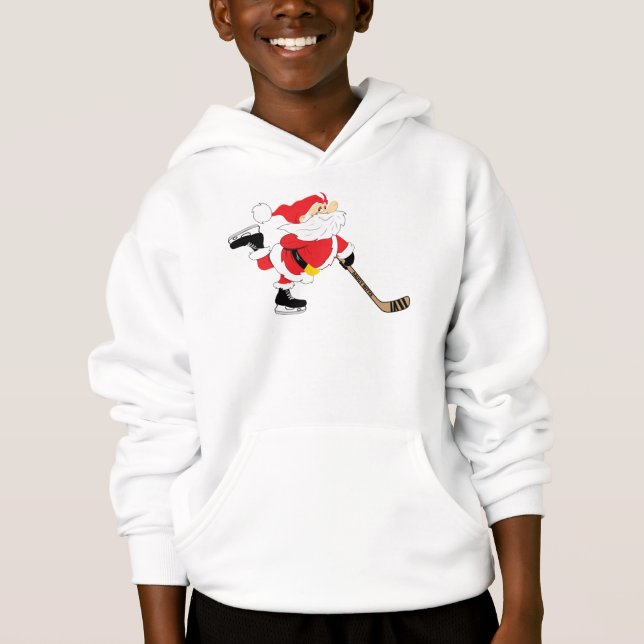 Hockey Santa Skating jul Tee (Framsida)