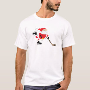 Hockey Santa Skating jul Tee
