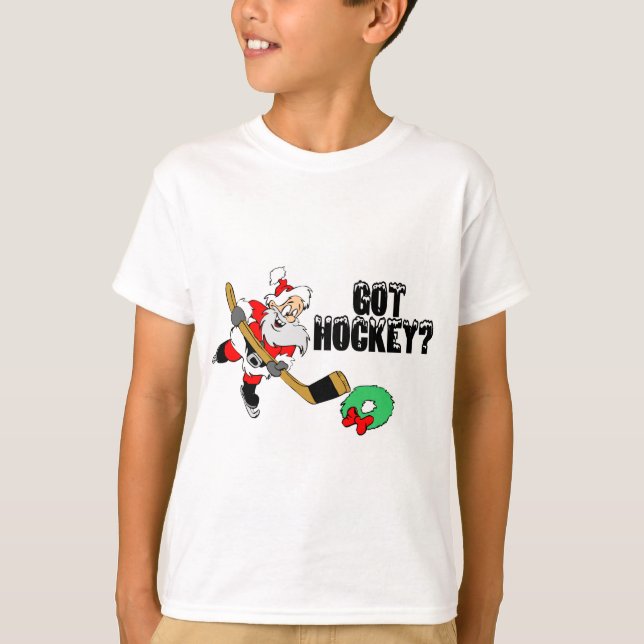 Hockey Santa Tee Shirt (Framsida)